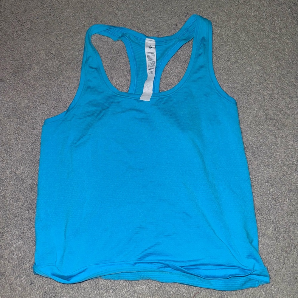 Lululemon Athletica Blue Sleeveless Tank Top